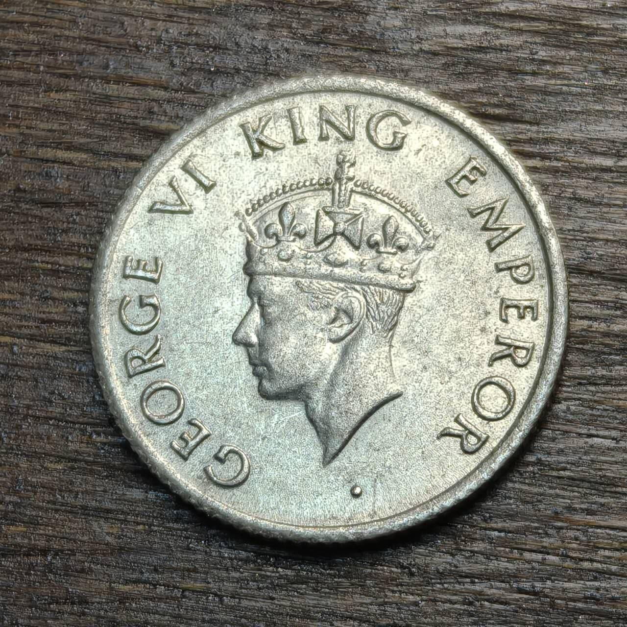 【铜匠收藏】★第133场★散币场，无佣金，30包邮。不满30元，支付5元运费。《接受代拍 代送NGC评级》 英属印度 1946年 1/4卢比 铜镍币