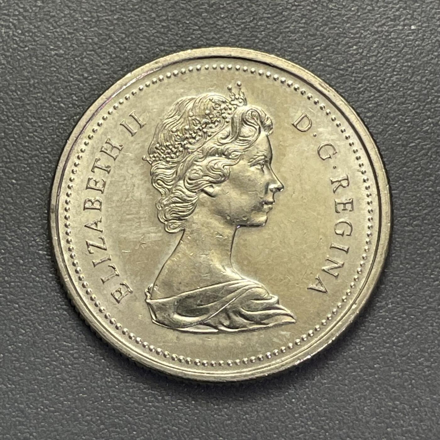 回流1123 加拿大1973年西北骑警成立100周年25分纪念币 