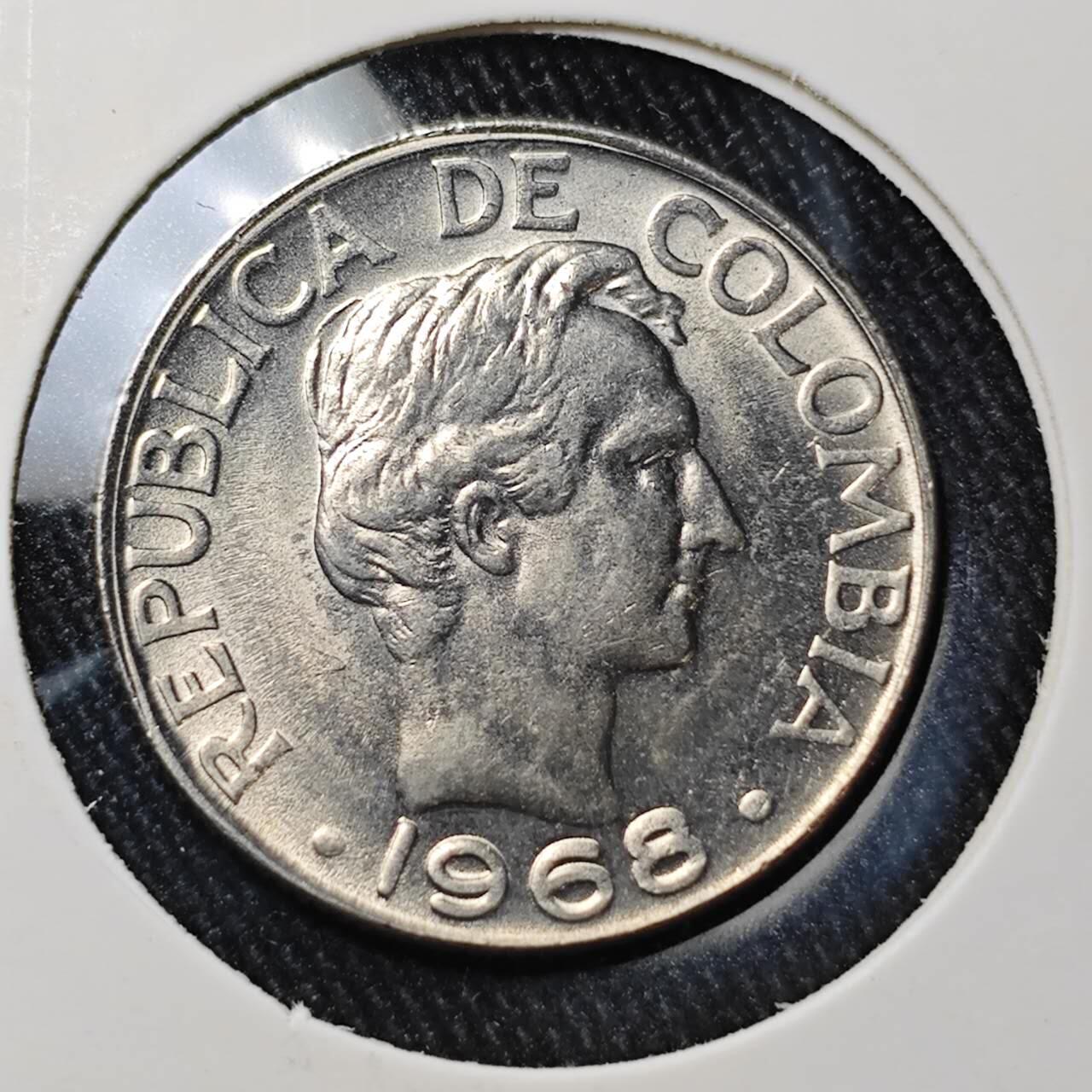 KK钱币收藏小铺 （套币 好品/批量散币 银币）专场  2月预留时间 周末发货  1968哥伦比亚20分 好品