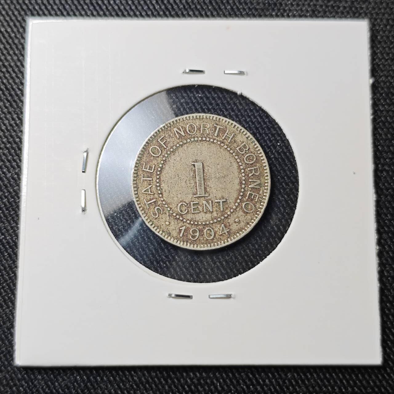 KK钱币收藏小铺 （套币 好品/批量散币 银币）专场  2月预留时间 周末发货  1904英属北婆罗洲1分镍币