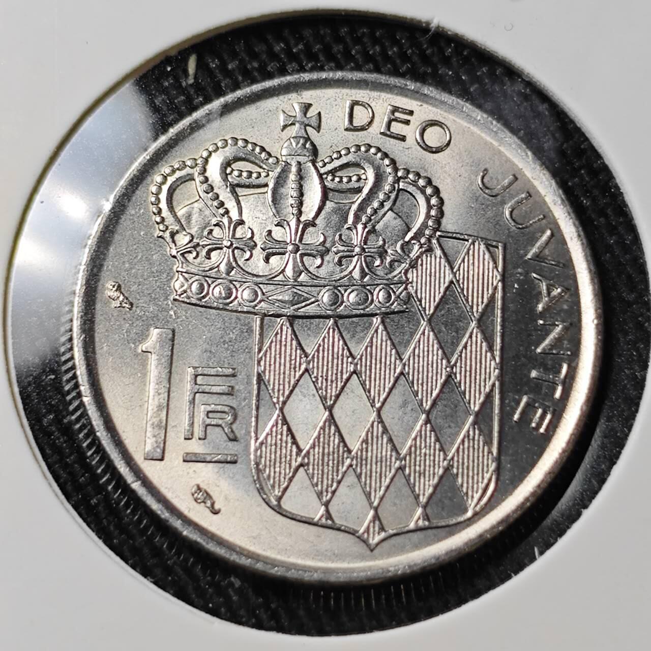 KK钱币收藏小铺 （套币 好品/批量散币 银币）专场  2月预留时间 周末发货  1974摩纳哥1法郎 好品