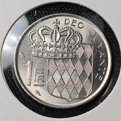 KK钱币收藏小铺 （套币 好品/批量散币 银币）专场  2月预留时间 周末发货 -  1974摩纳哥1法郎 好品