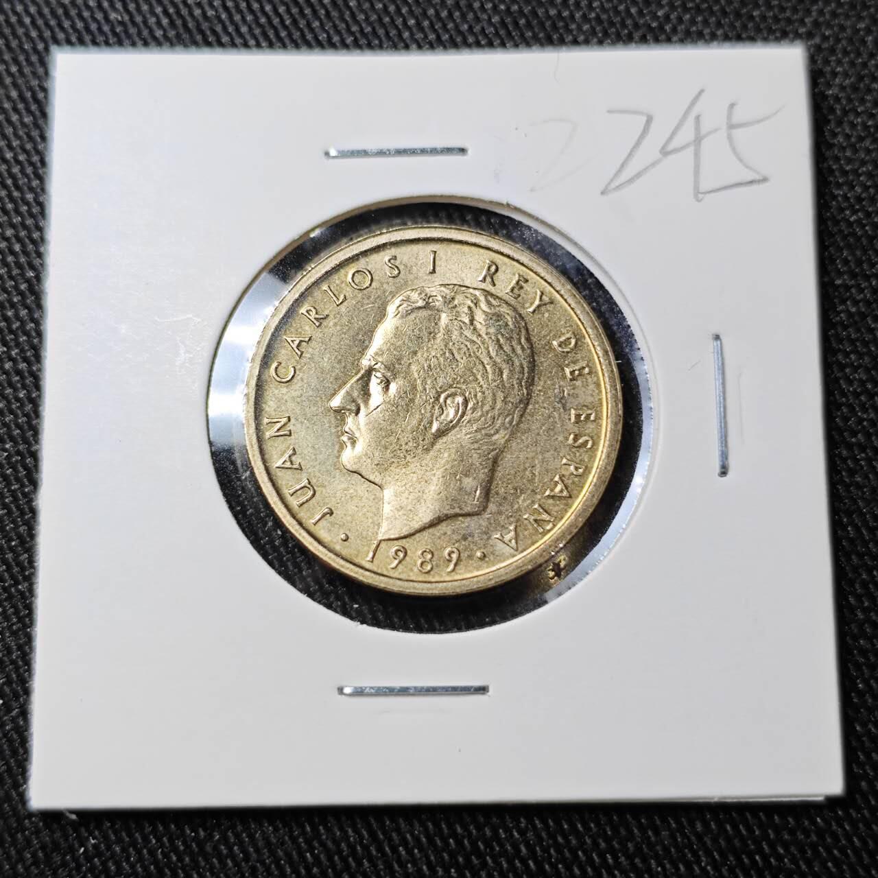 KK钱币收藏小铺 （套币 好品/批量散币 银币）专场  2月预留时间 周末发货  1989西班牙100比塞塔 好品