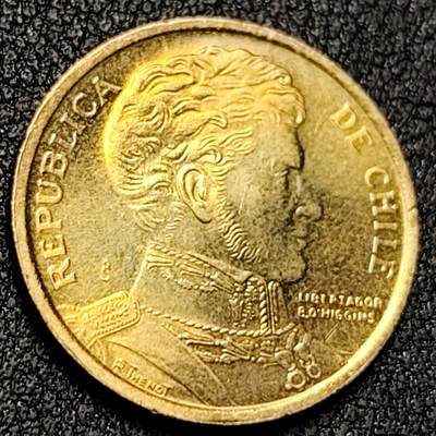 泉币菌-第138场-精品福利场（之前场次29日、30日发货，敬请谅解） - 智利1比索硬币  17mm 黄铜硬币