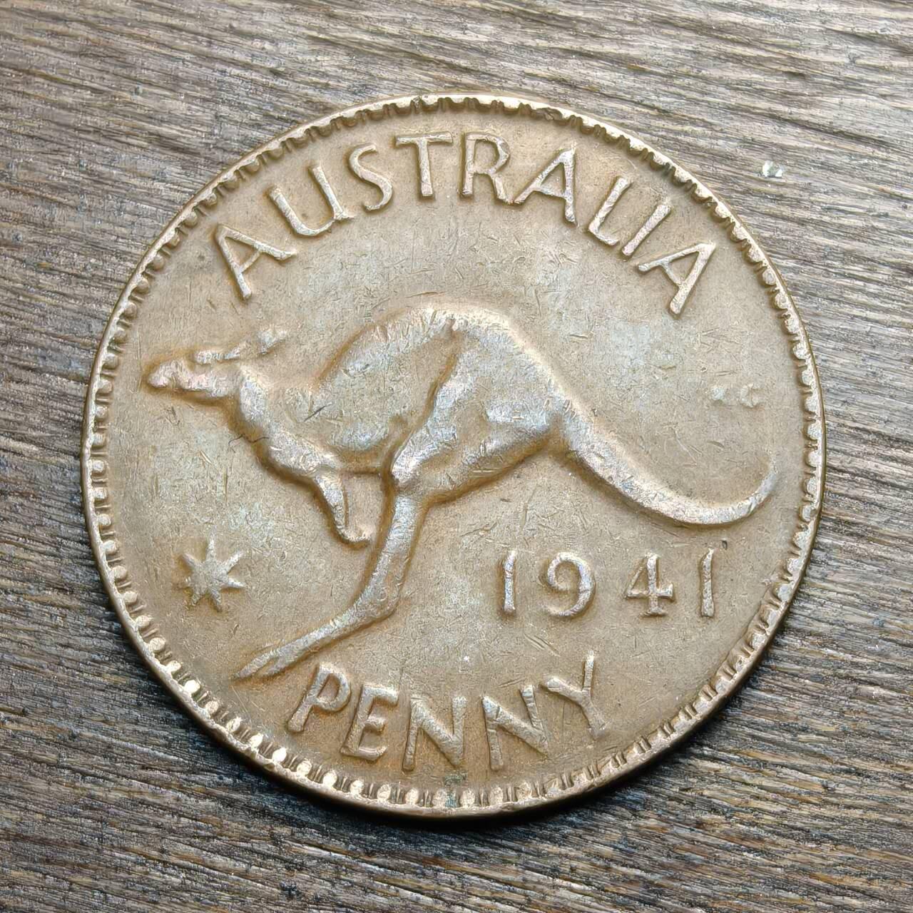 【铜匠收藏】★第133场★散币场，无佣金，30包邮。不满30元，支付5元运费。《接受代拍 代送NGC评级》 澳大利亚 1941年 乔治六世 男王 1便士 大洋洲