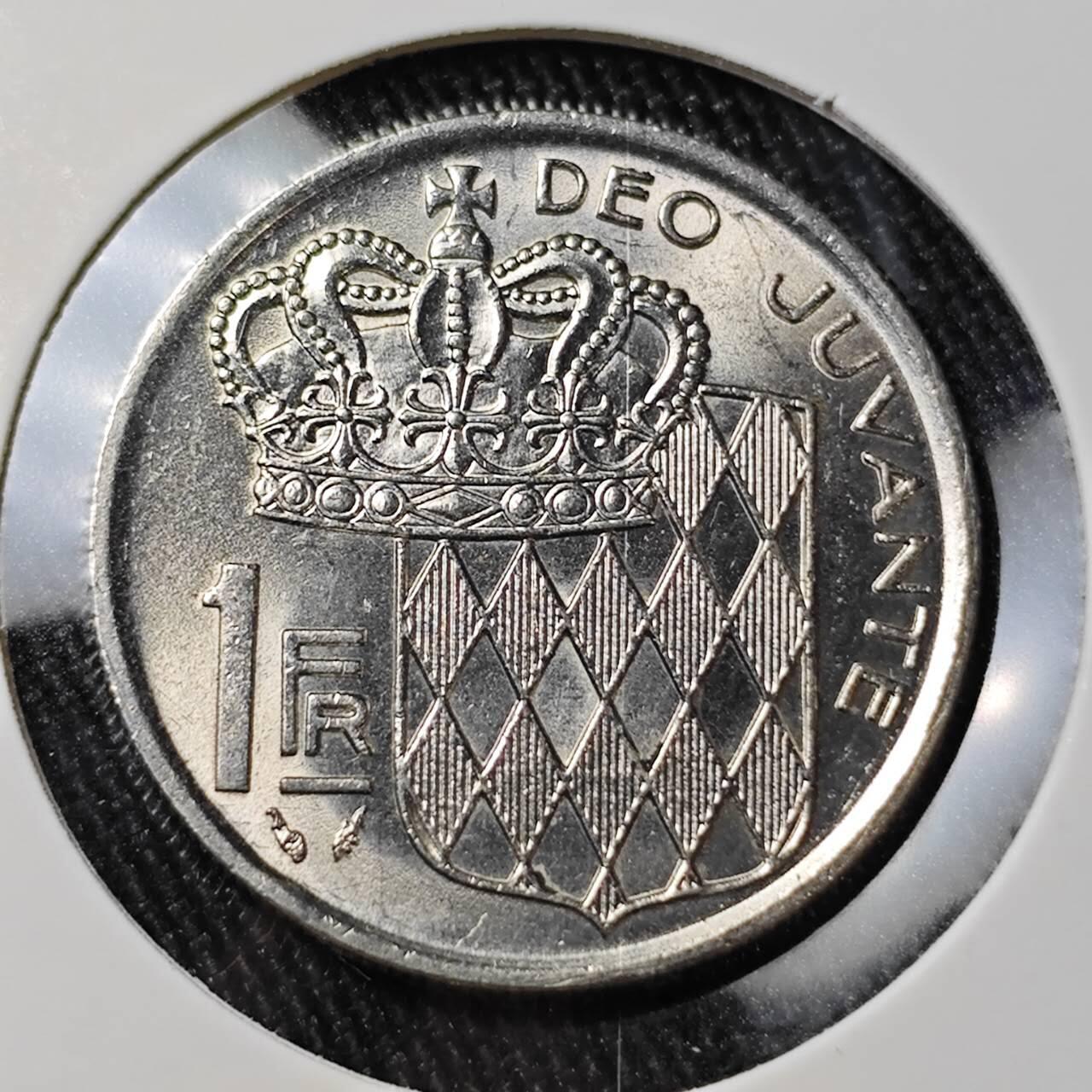 KK钱币收藏小铺 （套币 好品/批量散币 银币）专场  2月预留时间 周末发货  1975摩纳哥1法郎