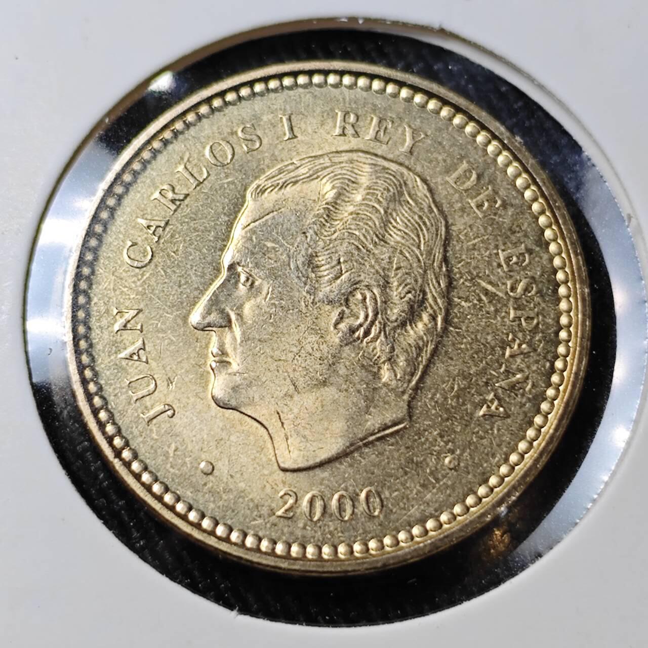 KK钱币收藏小铺 （套币 好品/批量散币 银币）专场  2月预留时间 周末发货  2000西班牙100比塞塔 好品数字100 末年!