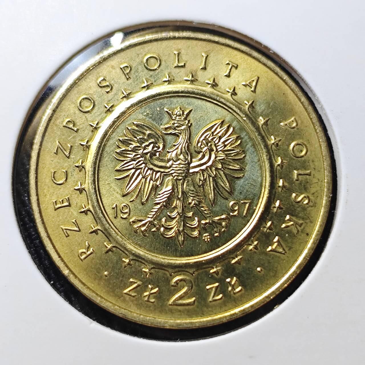 KK钱币收藏小铺 （套币 好品/批量散币 银币）专场  2月预留时间 周末发货  1997波兰2兹罗提纪念币