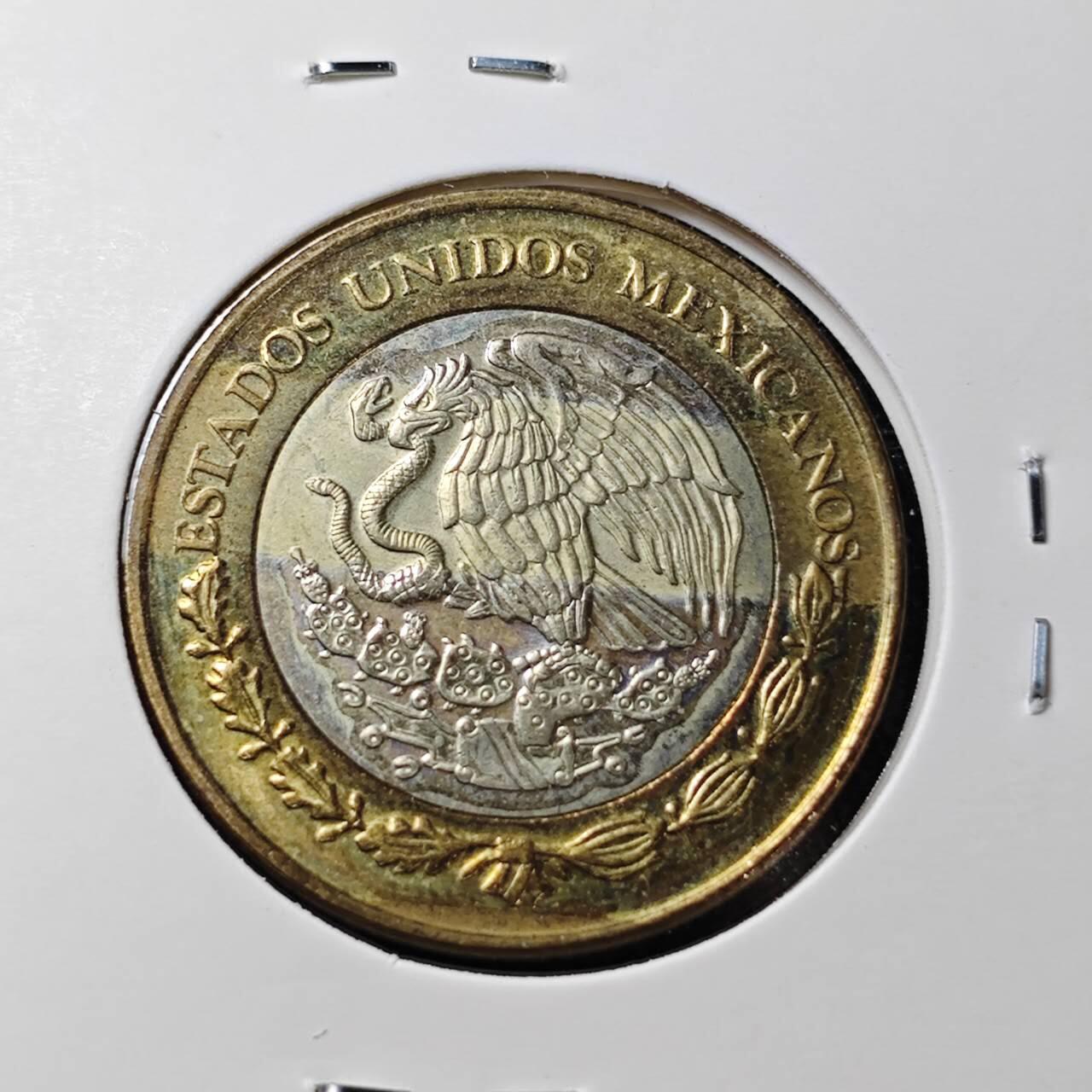 KK钱币收藏小铺 （套币 好品/批量散币 银币）专场  2月预留时间 周末发货  2005墨西哥10比索双色币 好品