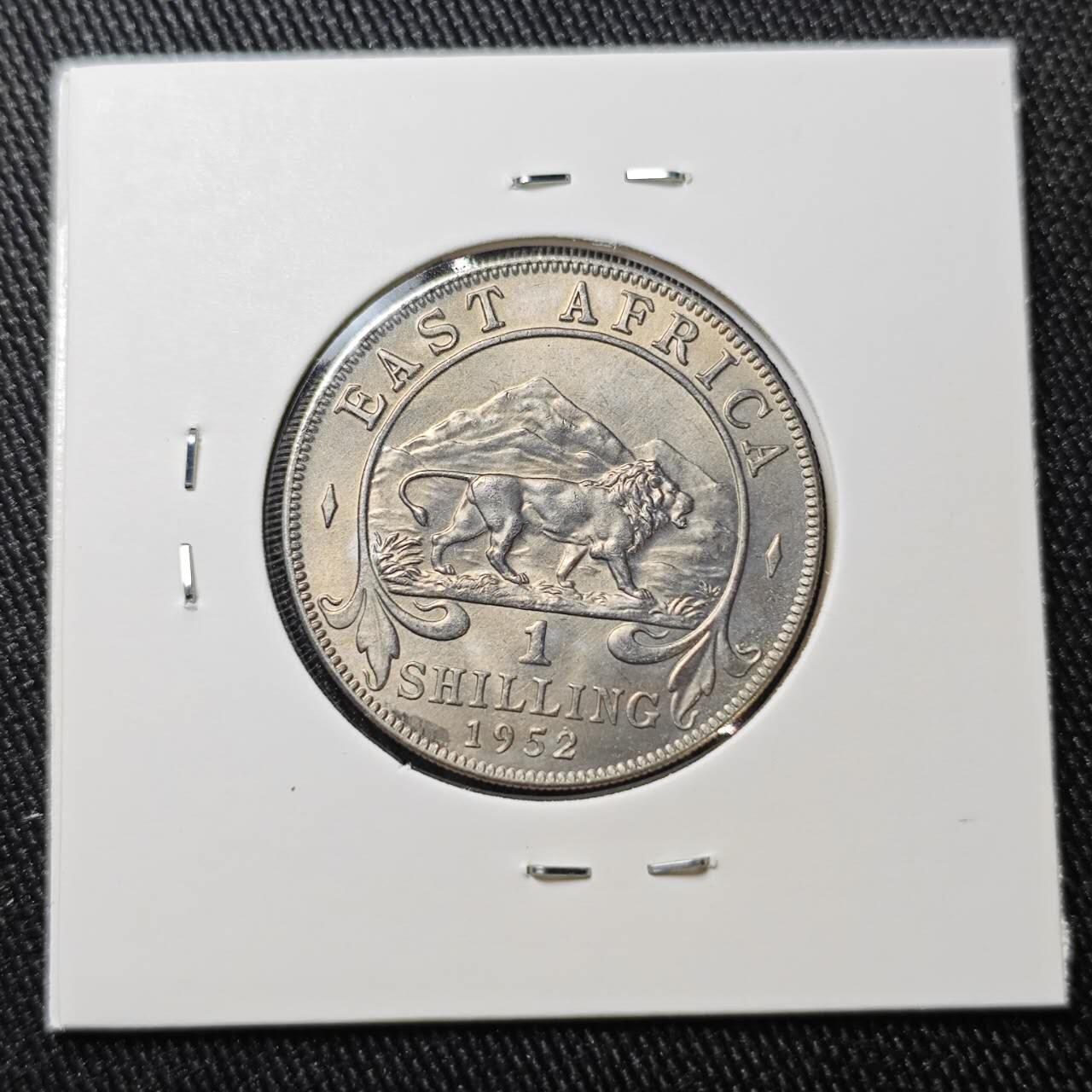 KK钱币收藏小铺 （套币 好品/批量散币 银币）专场  2月预留时间 周末发货  1951英属东非1先令 好品 乔六