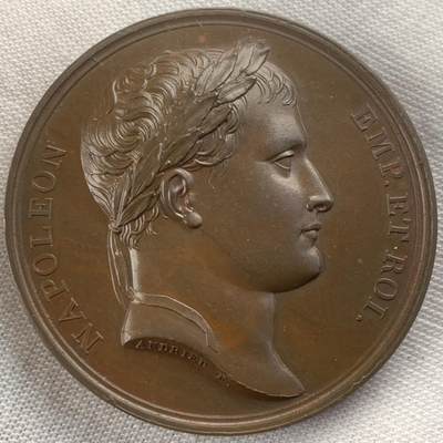 掌中浮雕-藏着的欧洲第043场 - NGC MS64 : 1805年攻占维也纳与普雷斯堡纪念铜章，41mm，目录编号Bramsen 443; Julius 1439，光边无边铭