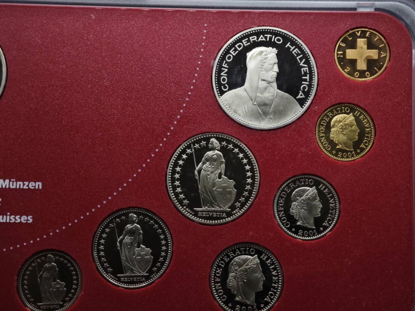 【淘币小摊】实时拍第八百零八拍   银币套币场   满百包邮可预留二周 每周一统一发货   瑞士2001年雪人套币