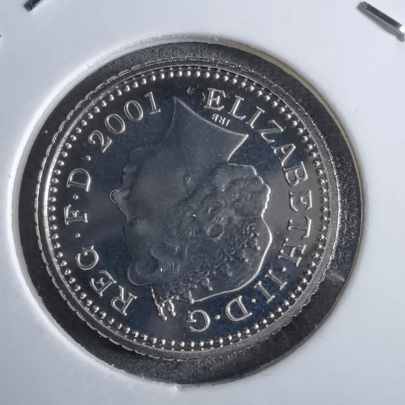 沼泽如烟--第913场 英国2001年5便士精制币