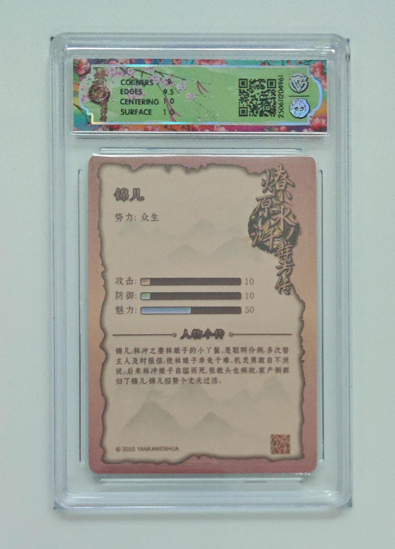 欢迎送拍、零成本上架，释放现金流，合理分配上拍卡品  【折光 】玲姐 锦儿 焱卡文化水浒群芳传（下） 分数：9.5