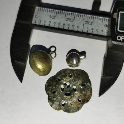 藏珍品阁杂件专场82期 - 老银配花，铃铛