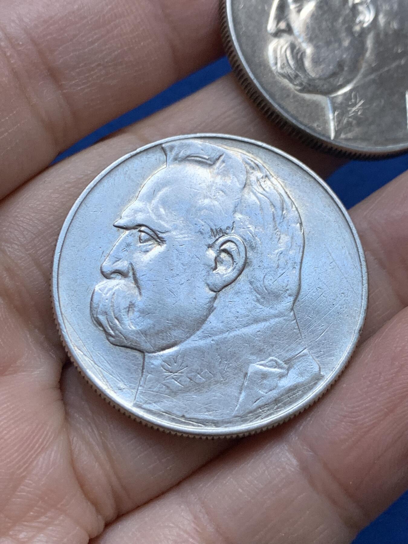 《竞宝斋》第442场 周日，周一，2场连拍 （全场包邮） 两枚一组 波兰1936/1939年10兹罗提银币