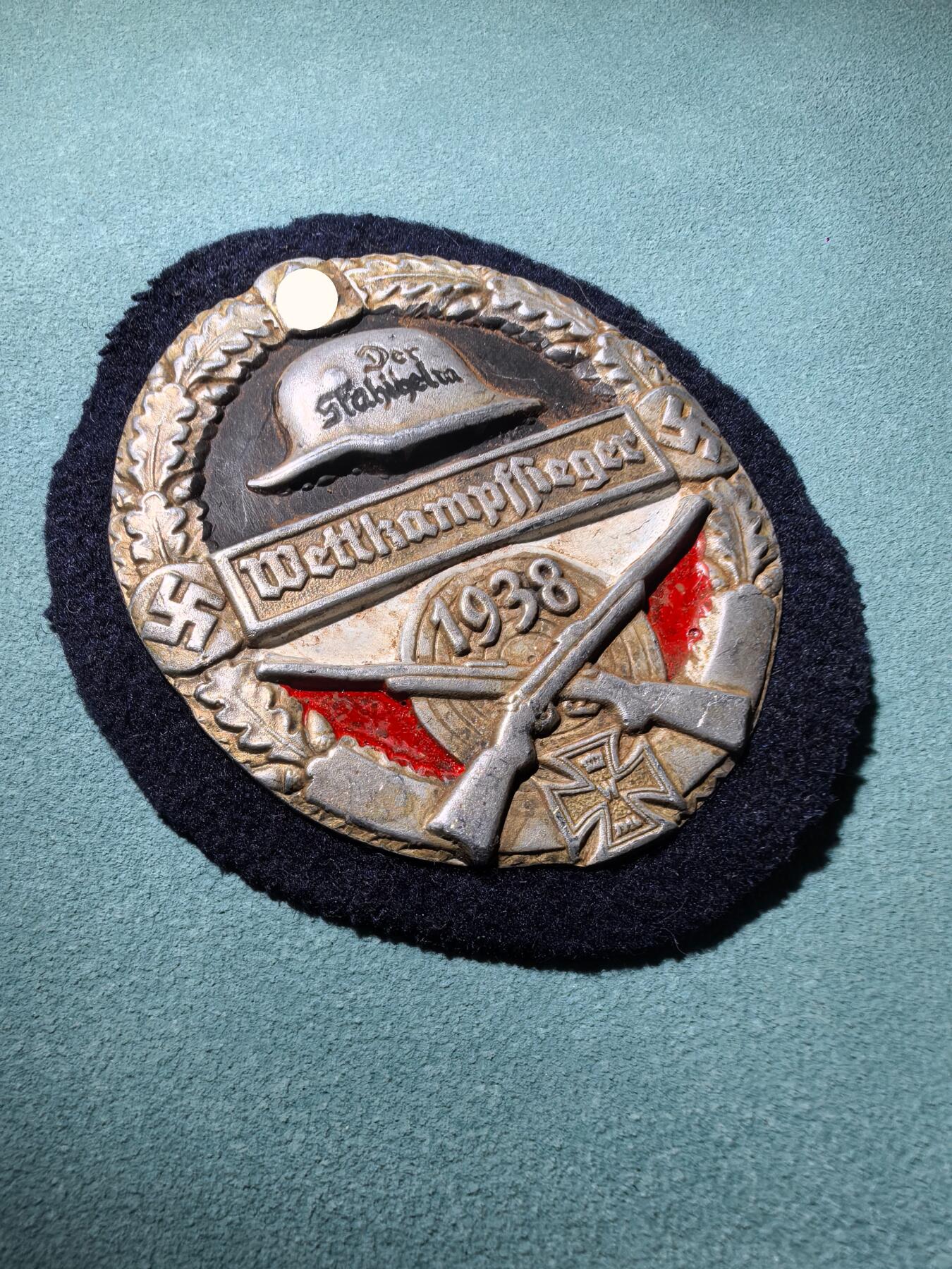 盛世勋华——号角文化勋章邮票专场拍卖第289期 德国（1939）钢盔团1938年竞赛斗士纪念证章 极为少见