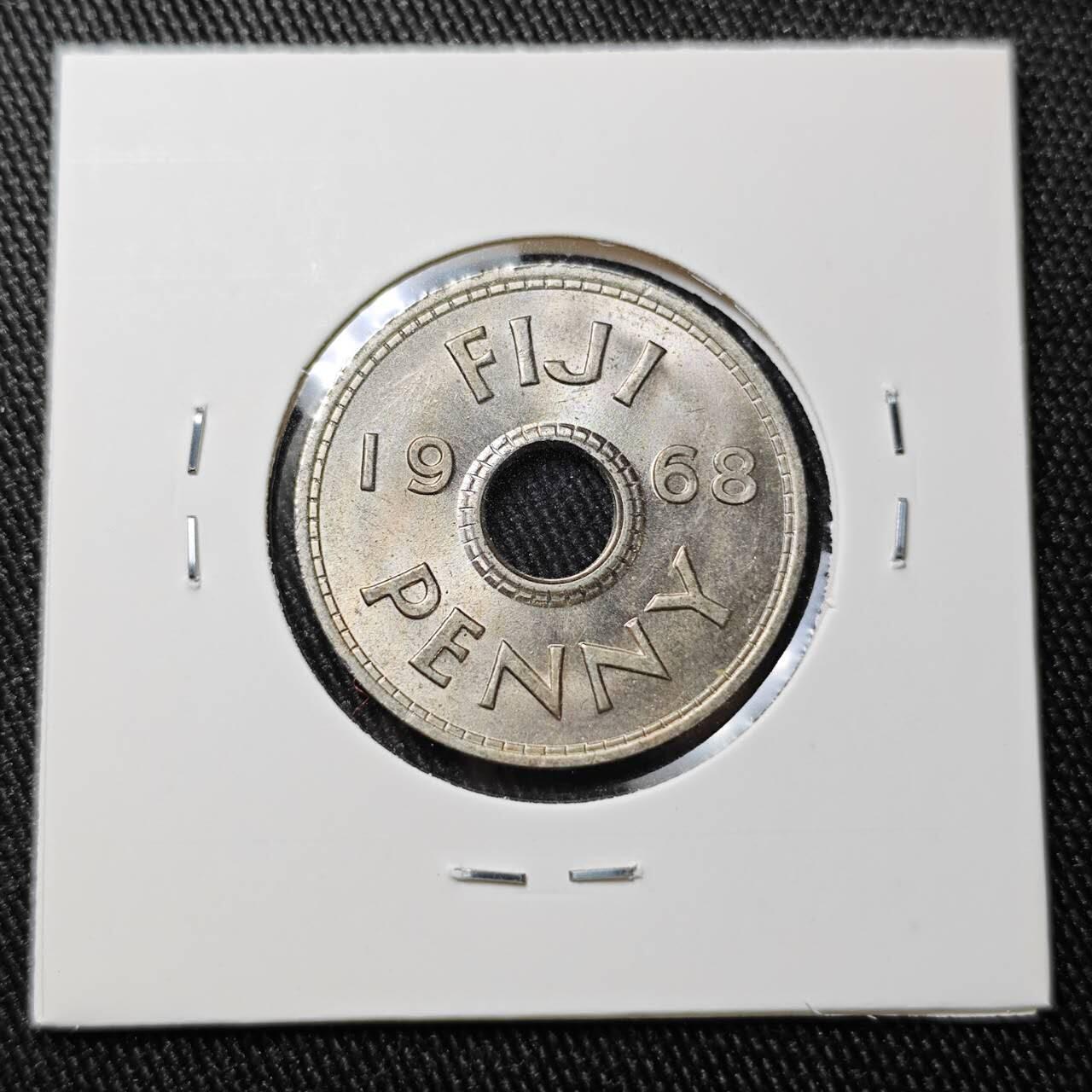 KK钱币收藏小铺 （套币 好品/批量散币 银币）专场  2月预留时间 周末发货  1968斐济1便士 好品