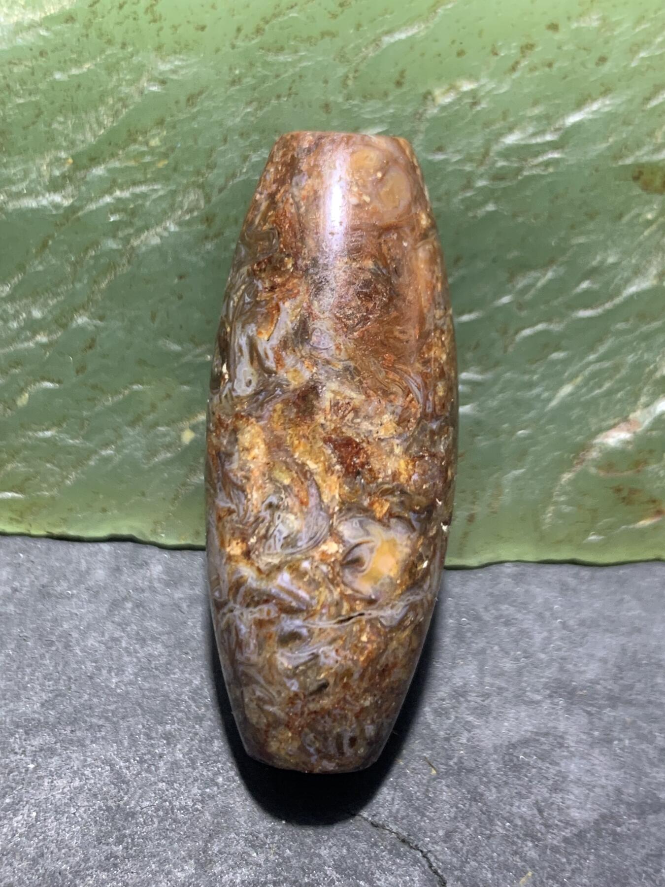 藏传血法螺石随形天珠一颗！