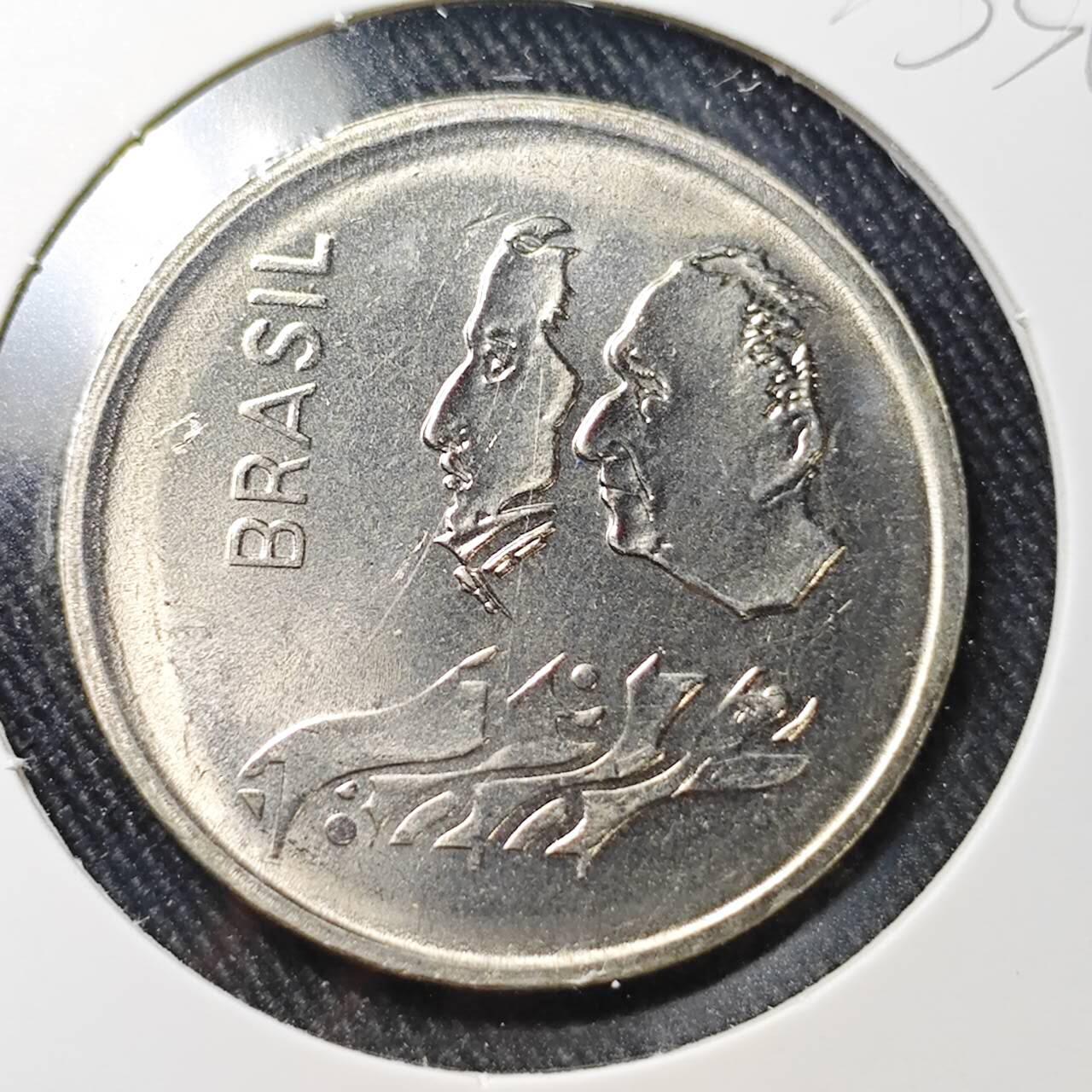 KK钱币收藏小铺 （套币 好品/批量散币 银币）专场  2月预留时间 周末发货  巴西1克鲁塞罗纪念币 好品