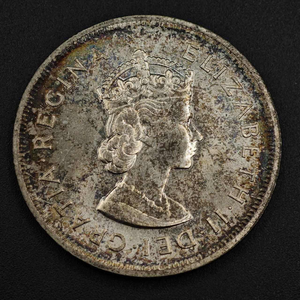 【淘币小摊】实时拍第八百零八拍   银币套币场   满百包邮可预留二周 每周一统一发货   百慕大1959年克朗银币双面五彩包浆