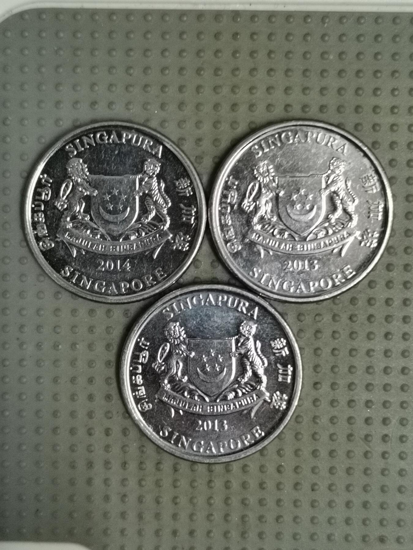 2025年第122场各国散币拍卖（总第122场） 新加坡新版20分3枚