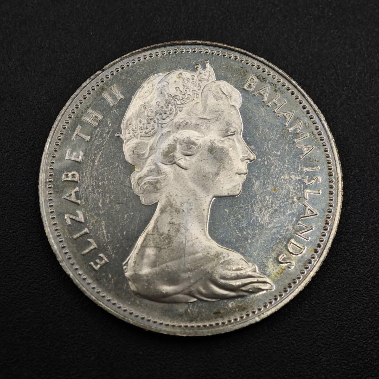 【淘币小摊】实时拍第八百零八拍   银币套币场   满百包邮可预留二周 每周一统一发货   巴哈马1970年50分剑鱼精制银币重10.37克800银 纯银价95