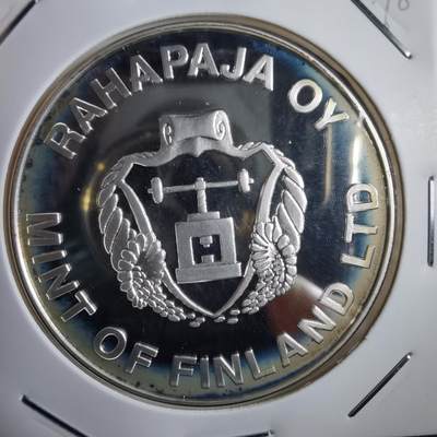 沼泽如烟--第913场 - 芬兰1995年鹰形精制章纪念银章31克925银
