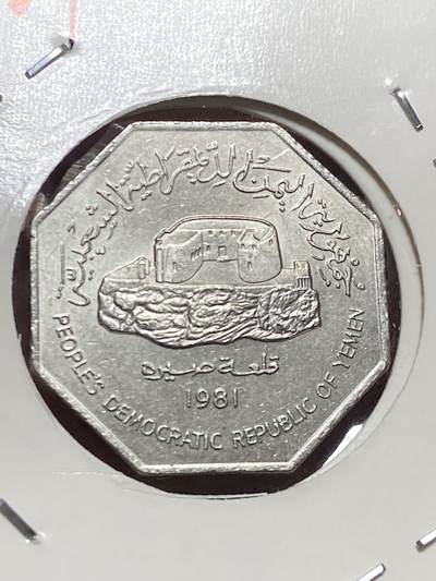 2025年第一百三十二场(总第一百五十八场）外国好品纸夹散币场(免佣金) - 厚重八角形币–也门民主共和国(南也门)1981单年份100费尔