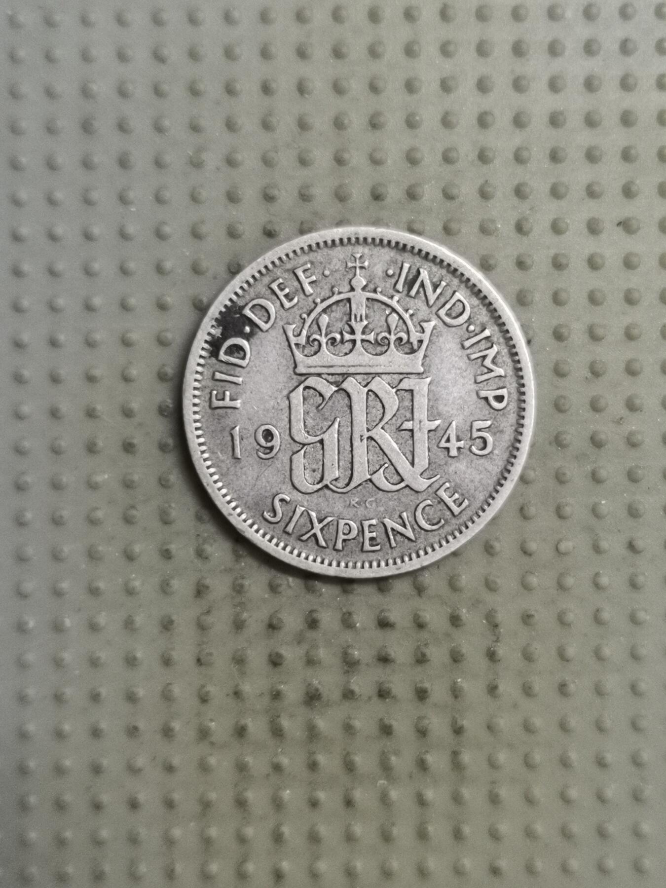 2025年第123场各国散币拍卖（总第123场） 英国1945年6便士银币2.8g500银