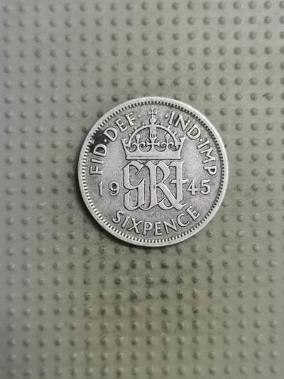 2025年第123场各国散币拍卖（总第123场） - 英国1945年6便士银币2.8g500银