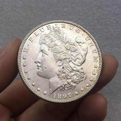 世界钱币专场拍卖 每周二开拍 - 好品 1897年美国摩根女神一美元银币