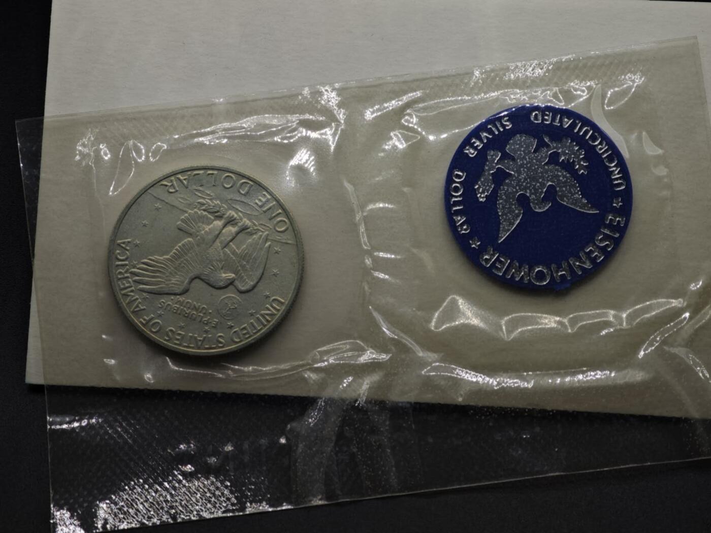 【淘币小摊】实时拍第八百零八拍   银币套币场   满百包邮可预留二周 每周一统一发货   美国1971年艾森豪威尔一元银币