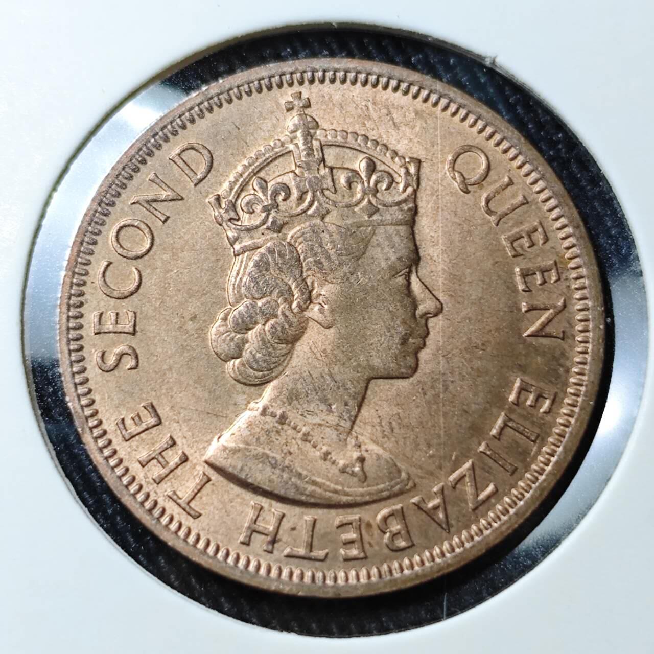 KK钱币收藏小铺 （套币 好品/批量散币 银币）专场  2月预留时间 周末发货  1965英属加勒比1分铜币 好品