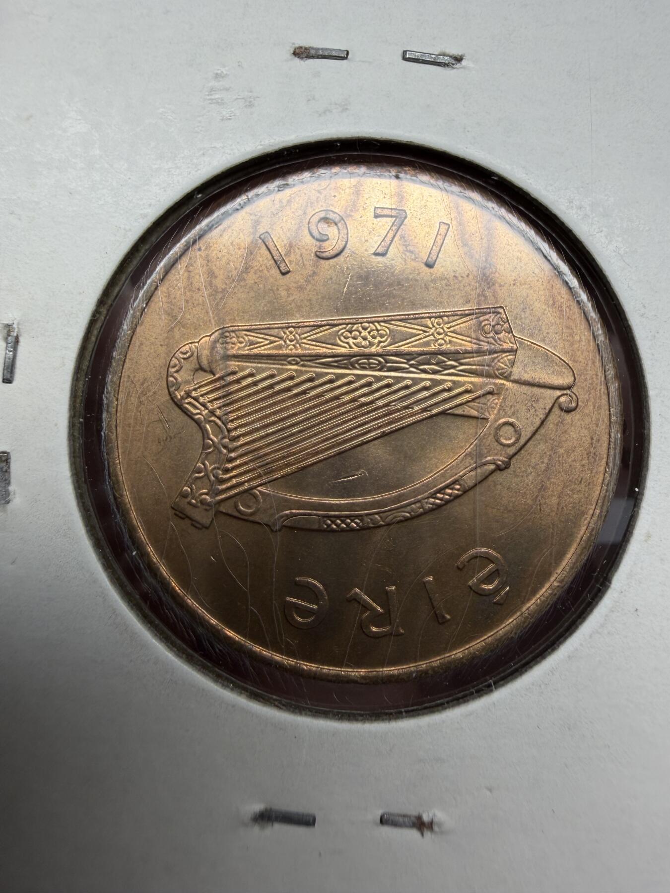 2025年集古藏今外币拍卖第十期-第9场—（总第289拍），可以寄存60天，满160元包邮。 1971年爱尔兰2便士