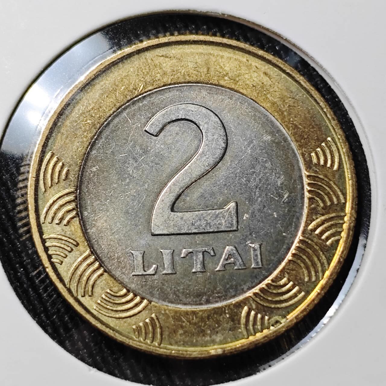 KK钱币收藏小铺 （套币 好品/批量散币 银币）专场  2月预留时间 周末发货  1998立陶宛2立特 好品双色币