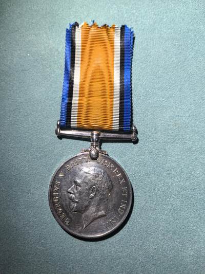 盛世勋华——号角文化勋章邮票专场拍卖第289期 - 英国一战战争奖章 银制 重1盎司925银 原绶带带边铭