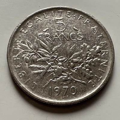 🌹外币初藏🌹🐯2025年第132场  每周二四六晚8️⃣点 接代拍 - 法国1970年5法郎