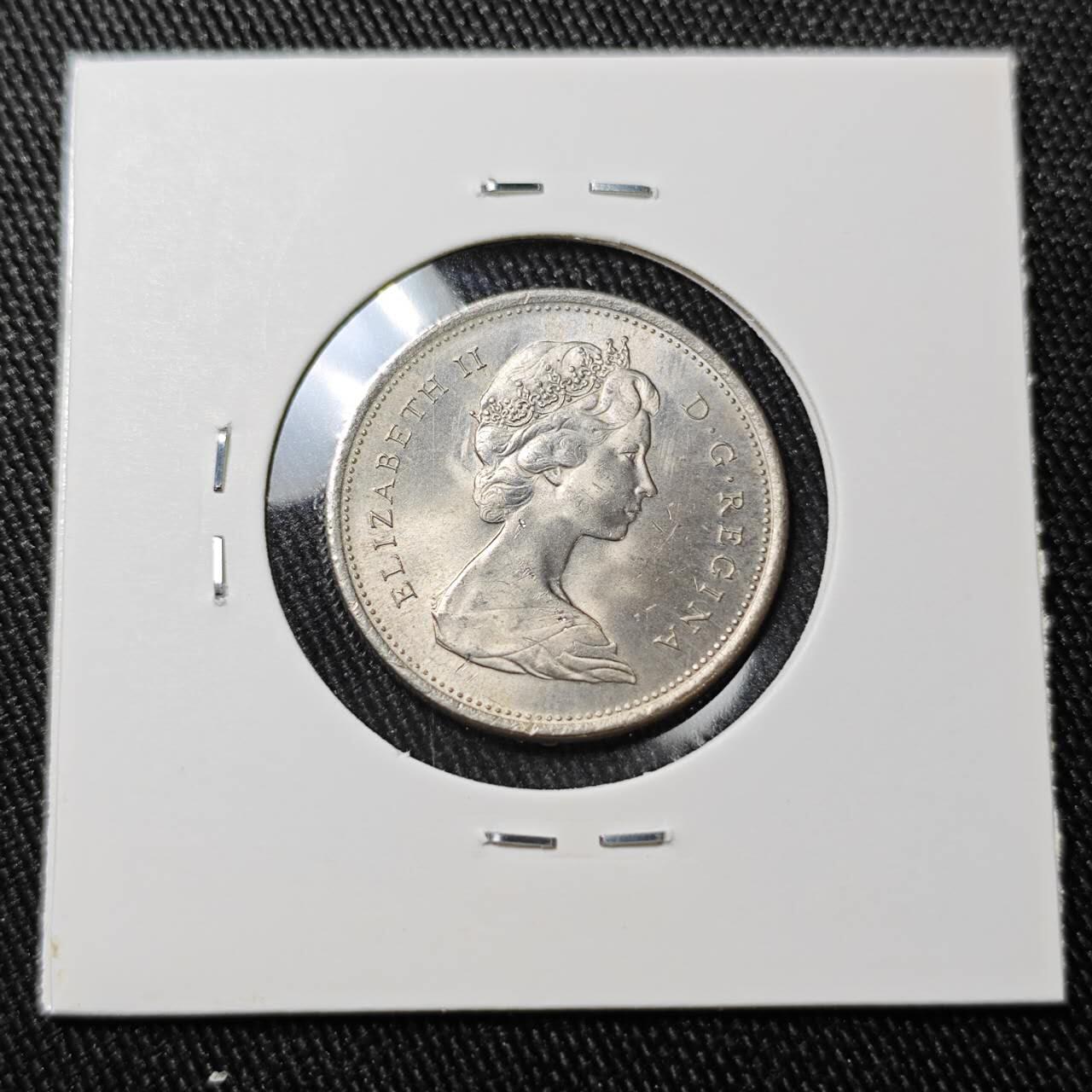 KK钱币收藏小铺 （套币 好品/批量散币 银币）专场  2月预留时间 周末发货  1974加拿大25分 好品