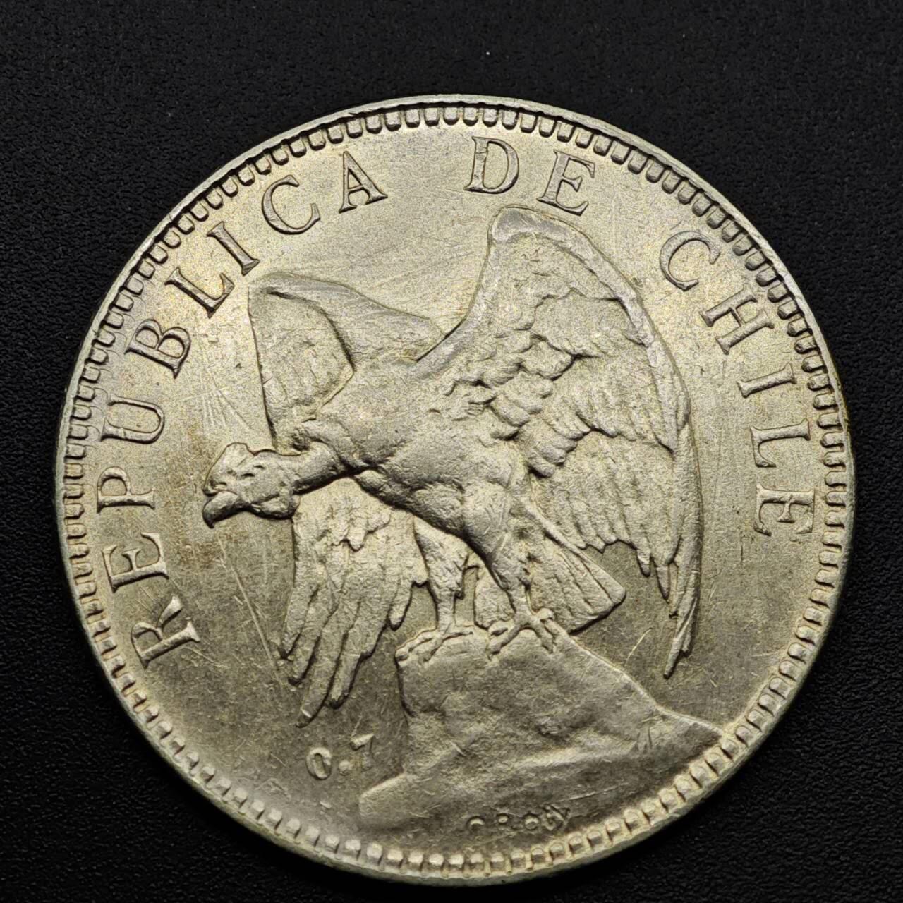 【淘币小摊】实时拍第八百零八拍   银币套币场   满百包邮可预留二周 每周一统一发货   智利1905年1比索银币