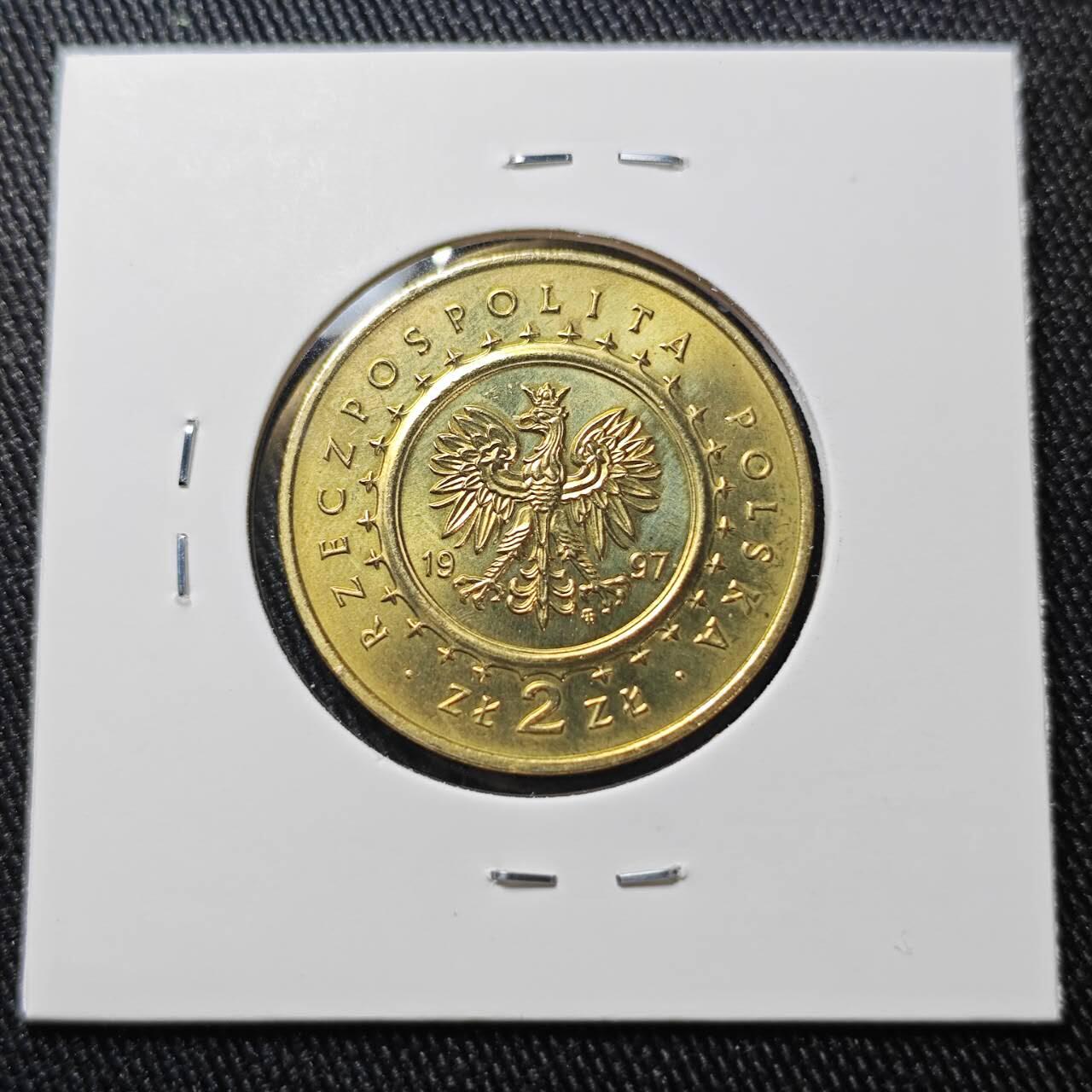 KK钱币收藏小铺 （套币 好品/批量散币 银币）专场  2月预留时间 周末发货  1997波兰2兹罗提纪念币