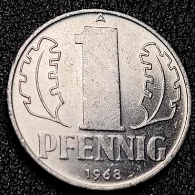 泉币菌-第138场-精品福利场（之前场次29日、30日发货，敬请谅解） - 原光 民主德国 1芬尼铝币17mm 东德