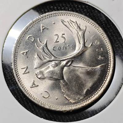 KK钱币收藏小铺 （套币 好品/批量散币 银币）专场  2月预留时间 周末发货 -  1974加拿大25分 好品