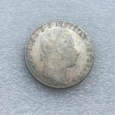 世界钱币专场拍卖 每周二开拍 - 奥地利1858年弗朗茨约瑟夫双头鹰1福林银币