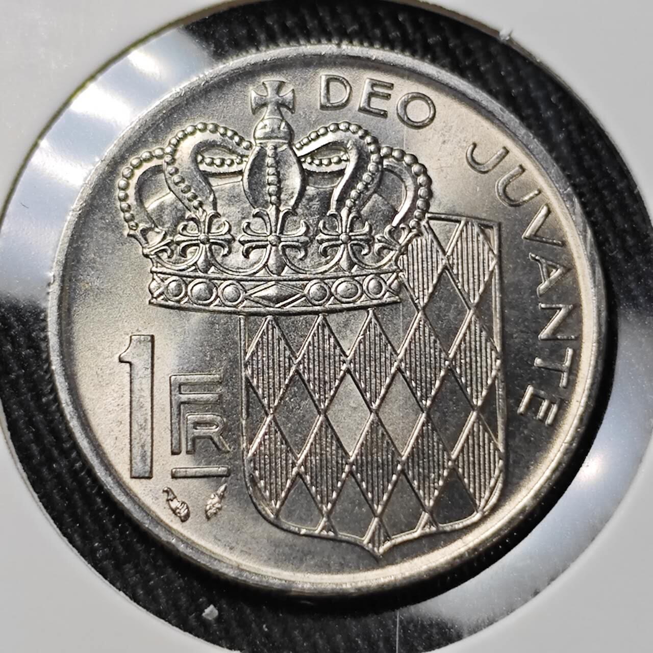 KK钱币收藏小铺 （套币 好品/批量散币 银币）专场  2月预留时间 周末发货  1976摩纳哥1法郎 好品