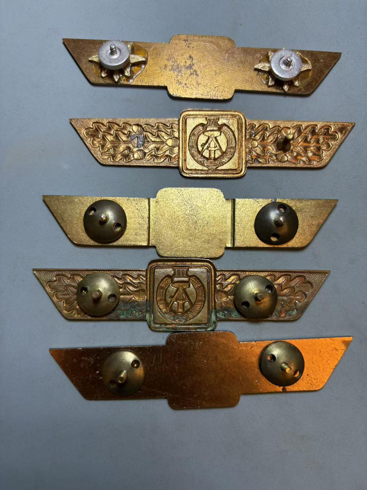 盛世勋华——号角文化勋章邮票专场拍卖第289期 东德通用技能证章 不同等级5枚