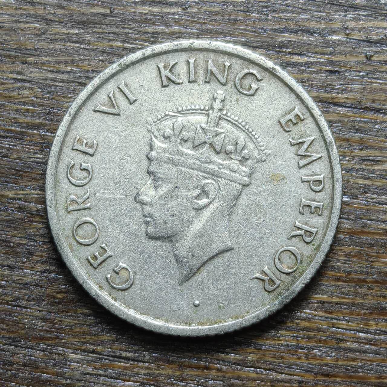 【铜匠收藏】★第132场★散币场，无佣金，30包邮。不满30元，支付5元运费。《接受代拍 代送NGC评级》 英属印度 1946年 1/4卢比 铜镍币