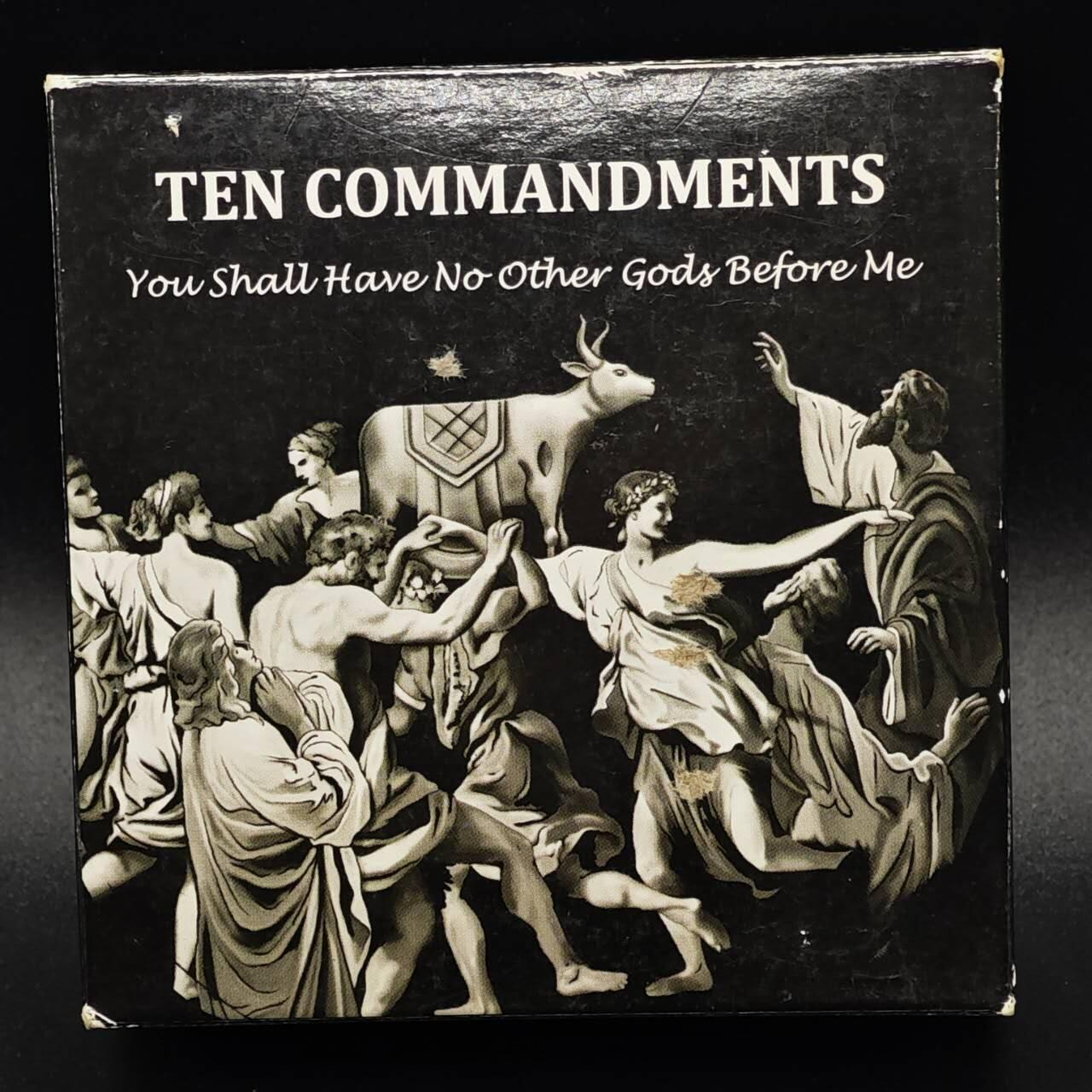 【淘币小摊】实时拍第八百零八拍   银币套币场   满百包邮可预留二周 每周一统一发货   2011年帕劳2元部分彩色精制银币 圣经故事-十戒 1/2盎司925银 发行量：1千 盒证全