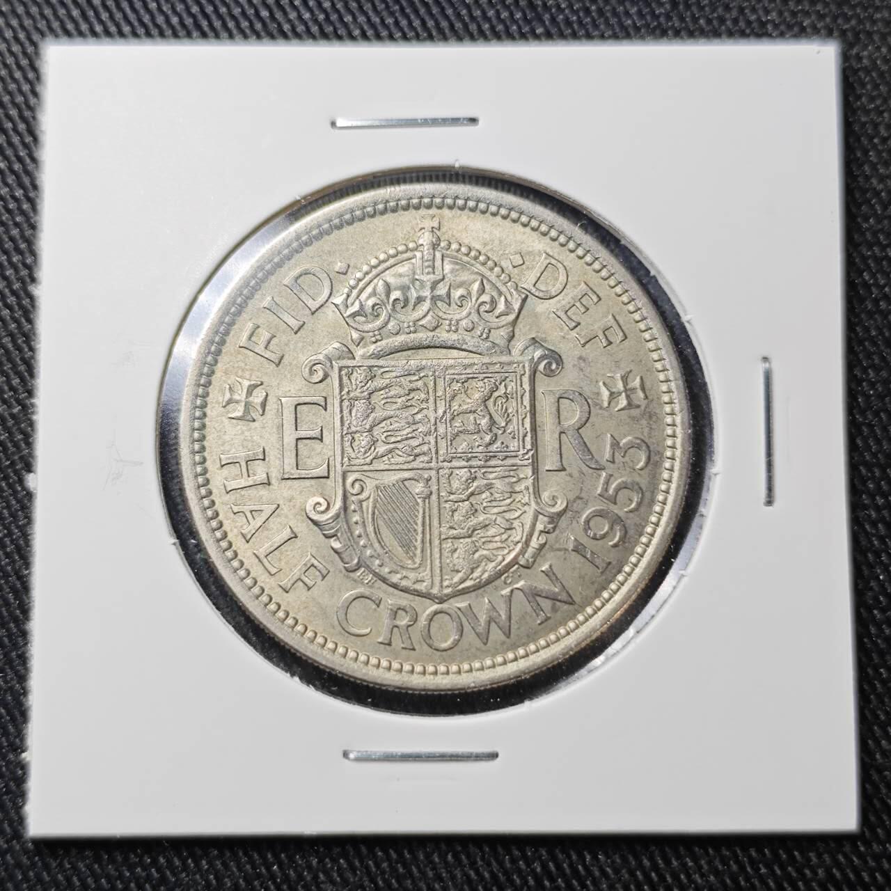 KK钱币收藏小铺 （套币 好品/批量散币 银币）专场  2月预留时间 周末发货  1953英国半克朗