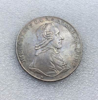 世界钱币专场拍卖 每周二开拍 - 神圣罗马帝国1798年奥地利萨尔茨堡主教区1泰勒银币